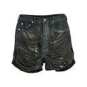 【送料無料】 リックオウエンス メンズ デニムパンツ ボトムス Denim shorts Grey