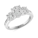 エフィー コレクション レディース リング アクセサリー EFFY Diamond Trio Cluster Ring (1-1/2 ct. t.w.) in ...