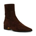 スティーブ マデン レディース ブーツ シューズ Women's Dusty Block-Heel Booties Chocolate Brown Suede