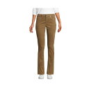 ランズエンド レディース カジュアルパンツ ボトムス Women's Mid Rise Straight Leg 18 Wale Corduroy Pants Dark toffee(4)