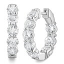 バッジェリーミシュカ レディース ピアス&イヤリング アクセサリー Lab Grown Diamond In & Out Hoop Earrings (5 ct...