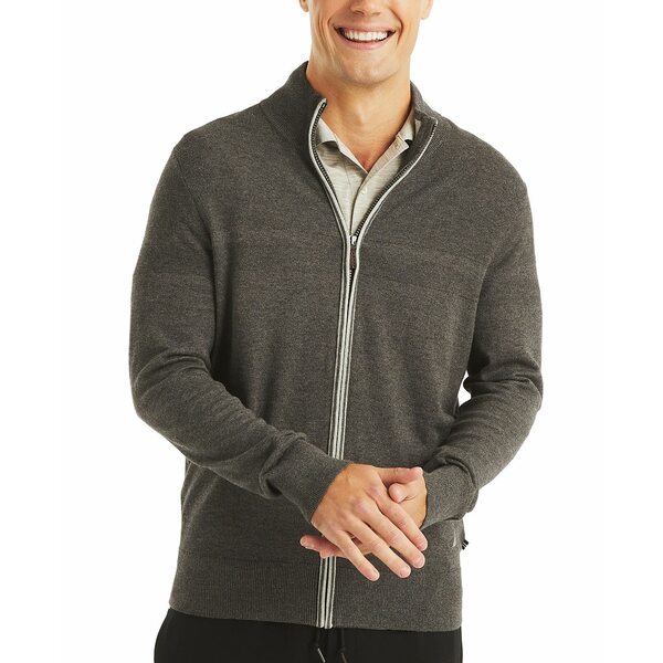 ナウティカ メンズ ニット&セーター アウター Men's Navtech Mock-Neck Full-Zip Sweater Charcoal Heather