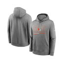 ナイキ メンズ パーカー・スウェットシャツ アウター Men's Heathered Gray Cleveland Browns City Code Club Fleece Pullover Hoodie Heathered Gray(4)