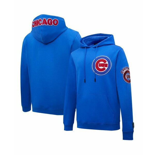 プロスタンダード メンズ パーカー・スウェットシャツ アウター Men's Royal Chicago Cubs Logo Pullover Hoodie Royal