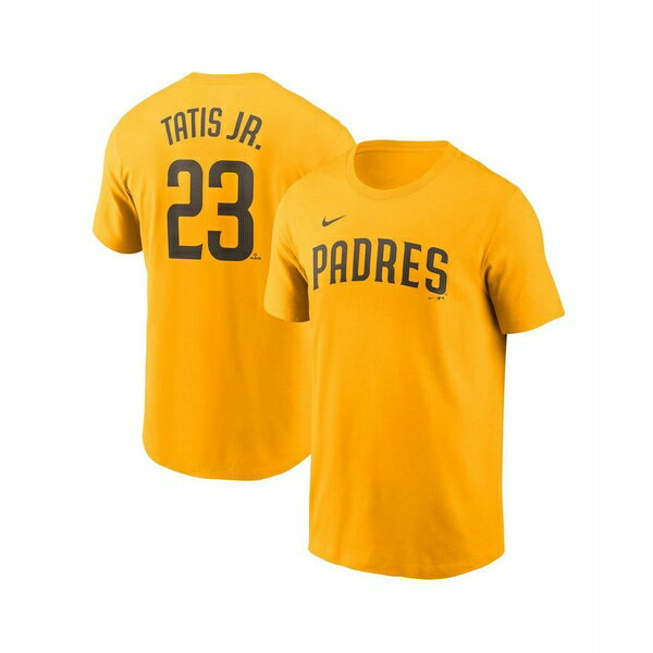 ナイキ メンズ シャツ トップス Men's Fernando Tatis Jr. Gold San Diego Padres Fuse Name Number T-Shirt Gold
