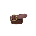 フライ レディース ベルト アクセサリー Women's Woven Leather Belt Brown