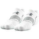 アンダーアーマー メンズ 靴下 アンダーウェア Under Armour Men's Elevated Performance No Show Tab Golf Socks White/Grey その1