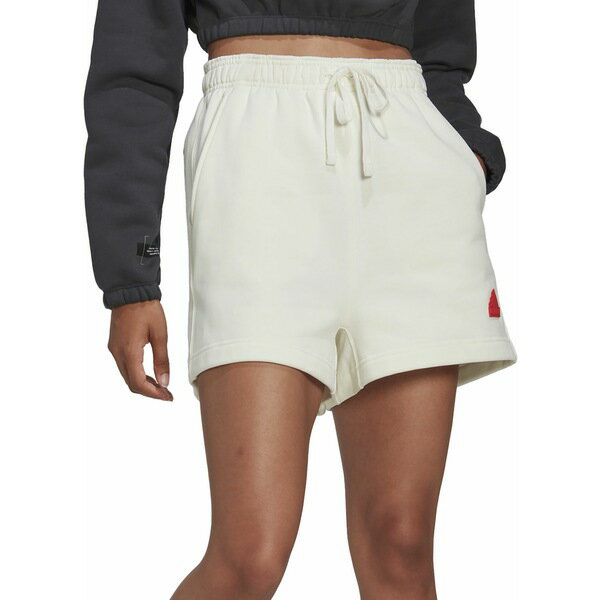 アディダス レディース カジュアルパンツ ボトムス adidas Women's New Sportswear Fleece Shorts Off White
