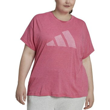 アディダス レディース シャツ トップス Adidas Women's Sportswear Future Icons Winners 3.0 T-Shirt (Plus Size) Pulse Magenta