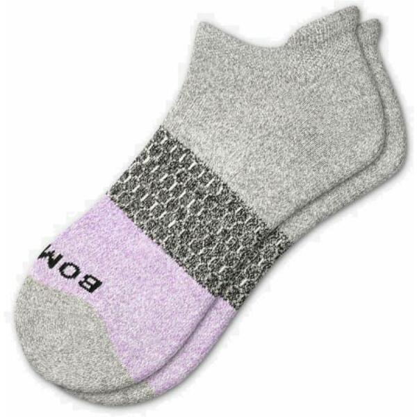 {oX fB[X C A_[EFA Bombas Women's Tri-Block Ankle Socks Grey/Lavender