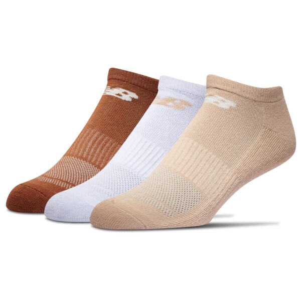 ニューバランス メンズ 靴下 アンダーウェア New Balance Half Cushion No Show Socks 3 Pack Multi