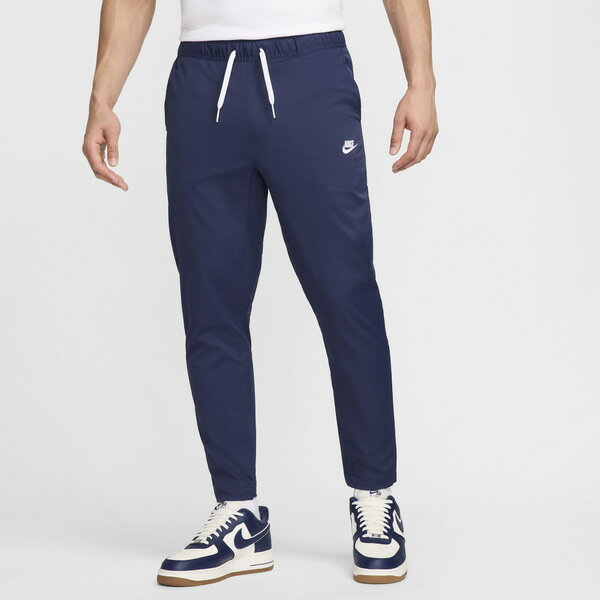 ナイキ メンズ カジュアルパンツ ボトムス Nike Woven Taper Leg Pants Midnight Navy/White