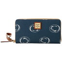 h[lCAho[N fB[X z ANZT[ Penn State Nittany Lions Dooney & Bourke Sporty Monogram Large Zip Around Wristlet