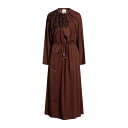 【送料無料】 アリジ レディース ワンピース トップス Midi dresses Brown