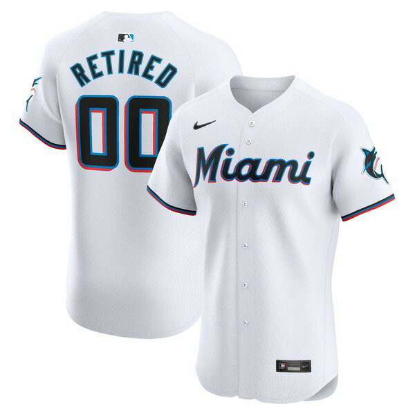 ʥ  ˥ե ȥåץ Miami Marlins Nike Home Elite PickAPlayer Retired Roster Jersey White