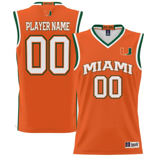 ǥ졼  ˥ե ȥåץ Miami Hurricanes GameDay Greats Unisex NIL PickAPlayer Lightweight Basketball Jersey Orange