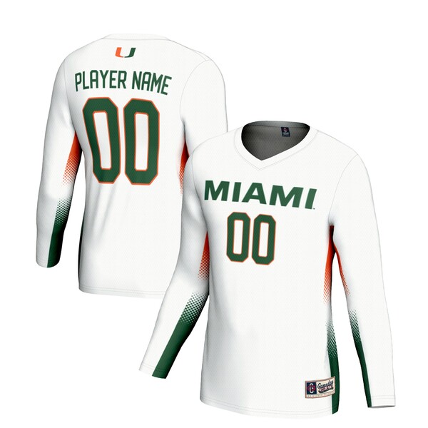 ǥ졼  ˥ե ȥåץ Miami Hurricanes GameDay Greats Unisex NIL Lightweight Volleyball Jersey White