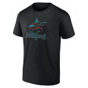 ファナティクス メンズ Tシャツ トップス Miami Marlins Fanatics Branded Father's Day #1 Dad TShirt Black