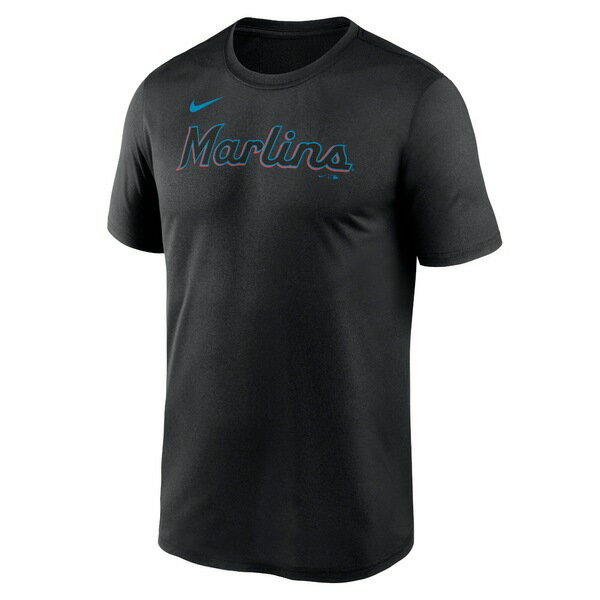 ナイキ メンズ Tシャツ トップス Miami Marlins Nike Fuse Legend TShirt Black