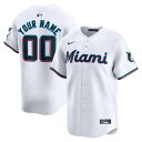 ナイキ メンズ ユニフォーム トップス Miami Marlins Nike Home Limited Custom Jersey White