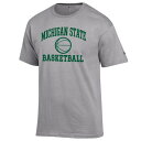 チャンピオン メンズ Tシャツ トップス Michigan State Spartans Champion Basketball Icon TShirt Heather Gray