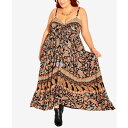 シティーシック レディース ワンピース トップス Trendy Plus Size Paisley Love Maxi Dress Black Paisley Dreams