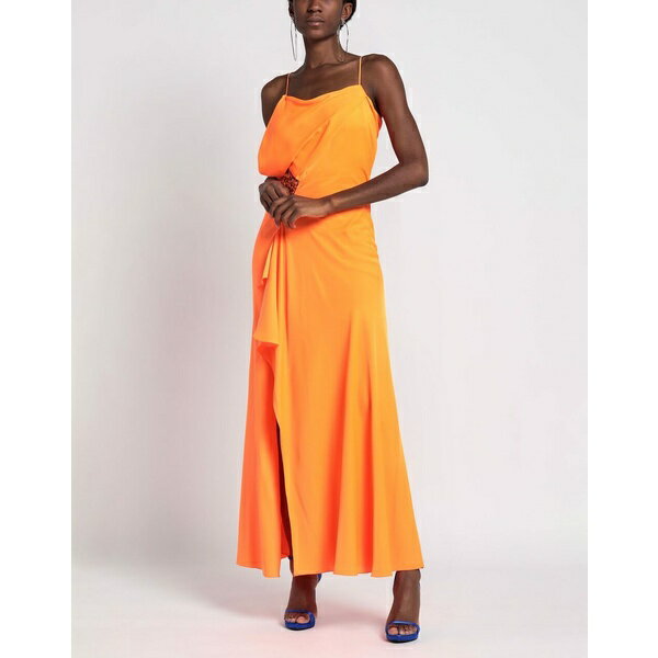 ヴェルサーチ VERSACE レディース ワンピース トップス Long dresses Orange