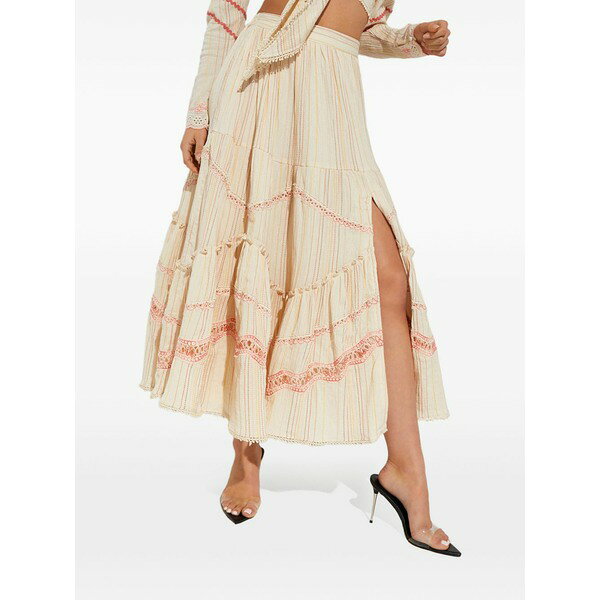 へマント&ナンディータ レディース スカート ボトムス Side-split maxi skirt Neutrals