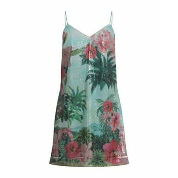 【送料無料】 ピンコ レディース ワンピース トップス Mini dresses Green
