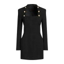 【送料無料】 バルマン レディース ワンピース トップス Mini dresses Black