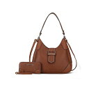 MKFRNV fB[X z ANZT[ Juliette Women's Shoulder Bag with Matching Wallet by Mia K Cognac