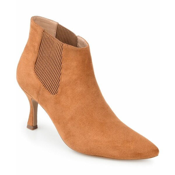 ジャーニーコレクション レディース ブーツ シューズ Women's Elitta Pointed Toe Dress Booties Cognac