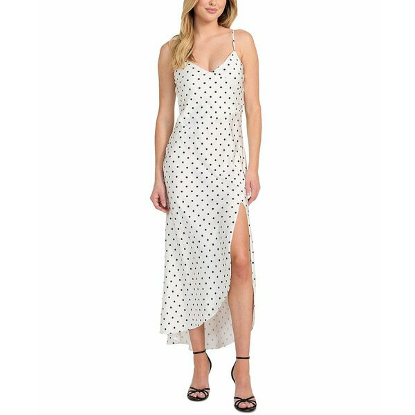 ゲス レディース ワンピース トップス Women's Cemona Printed Faux-Wrap Sleeveless Dress MIDI WHITE..
