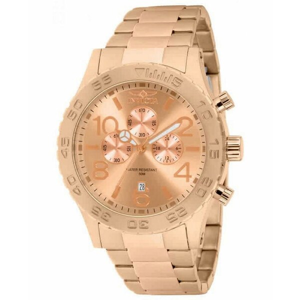 インビクタ メンズ 腕時計 アクセサリー Men's 1271 Specialty Quartz Chronograph Rose Gold Dial Watch Gold