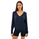 スピリッツフィフティファイブ レディース パーカー・スウェットシャツ アウター Bennie Fleece V-neck Sweatshirt Indigo