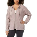 カルバンクライン レディース パーカー・スウェットシャツ アウター Premium Performance Ruched Long Sleeve Zip Up ...