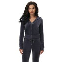 ジューシークチュール レディース パーカー・スウェットシャツ アウター Luxe Velour Juicy Hoodie with Back Bling Tit...