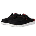 ヘイデュード メンズ スリッポン・ローファー シューズ Wally Slip Varsity Black/Red(4)
