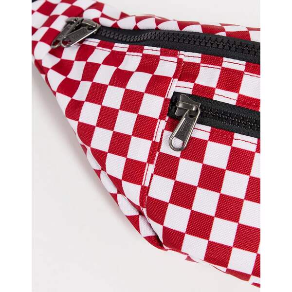 バンズ メンズ ボディバッグ・ウエストポーチ バッグ Vans Ward cross body in white/red checkerboard Red/white