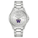 uo Y rv ANZT[ Washington Huskies Bulova Stainless Steel Classic Sport Watch -