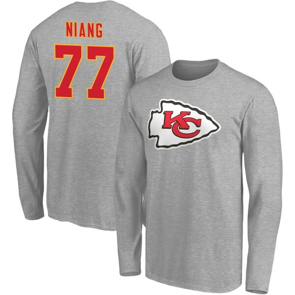 եʥƥ  T ȥåץ Kansas City Chiefs Fanatics Branded Team Authentic Custom Long Sleeve TShirt Gray