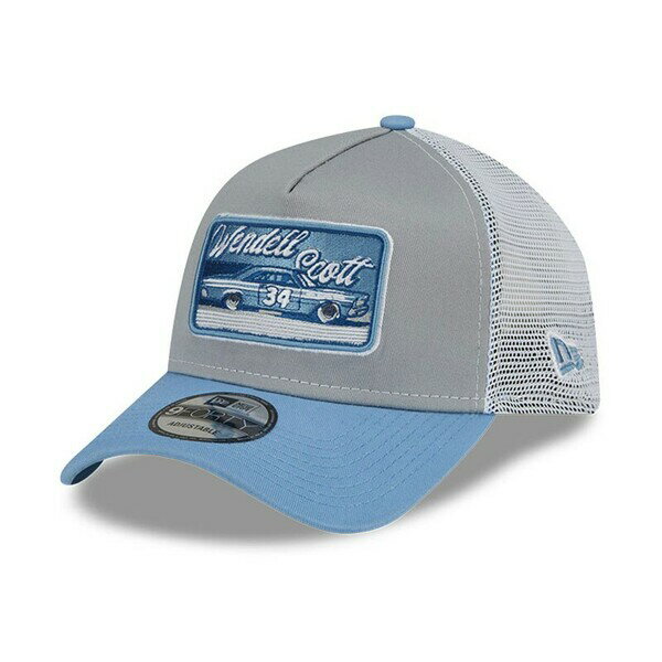 ニューエラ メンズ 帽子 アクセサリー Wendell Scott New Era Legends 9FORTY AFrame Trucker Snapback Adjustable Hat Light Blue/Gray