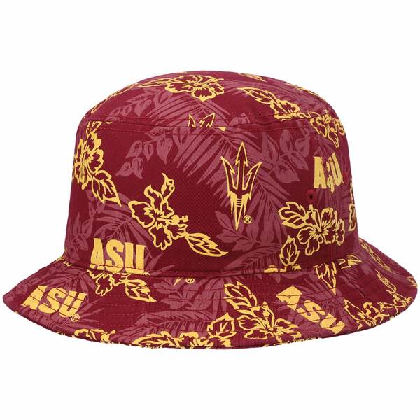 CXv[i[ Y Xq ANZT[ Arizona State Sun Devils Reyn Spooner Floral Bucket Hat Maroon