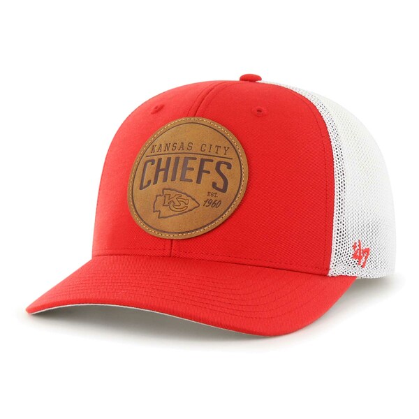 フォーティーセブン メンズ 帽子 アクセサリー Kansas City Chiefs '47 Leather Head Flex Hat Red