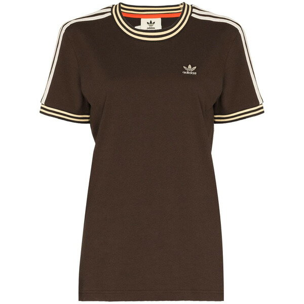 アディダス レディース Tシャツ トップス x Wales Bronner ロゴ Tシャツ Brown Red Tan