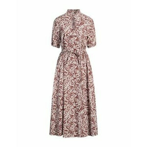 【送料無料】 ホームワードクローズ レディース ワンピース トップス Midi dresses Brown