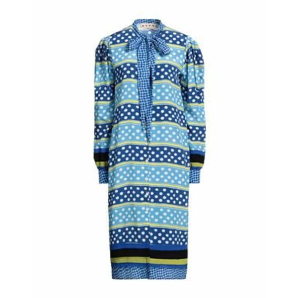 【送料無料】 マルニ レディース ワンピース トップス Midi dresses Azure