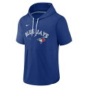 ナイキ メンズ パーカー・スウェットシャツ アウター Toronto Blue Jays Nike Springer Short Sleeve Team Pullover Hoodie Royal