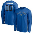 ファナティクス メンズ Tシャツ トップス Toronto Blue Jays Fanatics Branded Personalized Winning Streak Name & Number Long Sleeve TShirt Royal