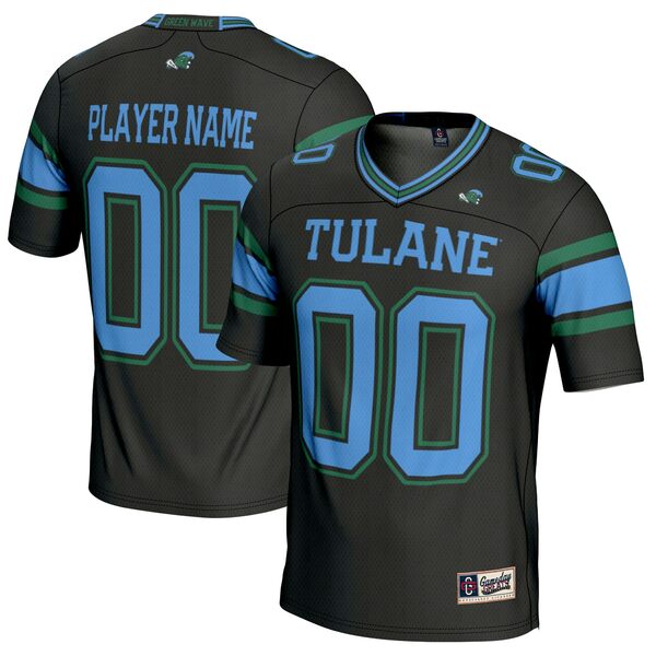 ゲームデイグレーツ メンズ ユニフォーム トップス Tulane Green Wave GameDay Greats NIL PickAPlayer Football Jersey Black